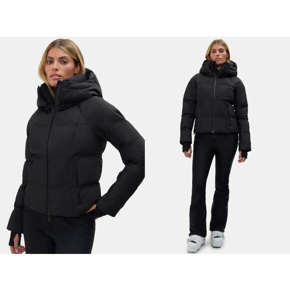 Halfdays Georgie Puffer Jacket Size XL Black Coat Ski Snow Winter Hood - Picture 6 of 6
